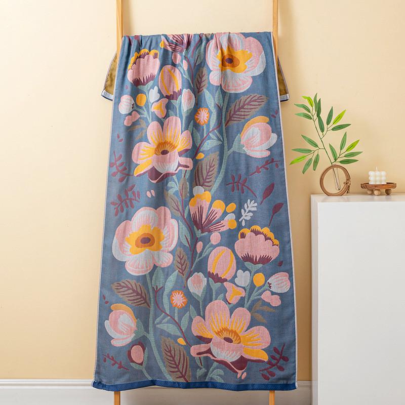 Cotton Bath Towel With Absorbent Quick Dry Fabric For Couples Home Use
