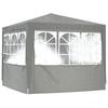 Party Tent Light Gray 250 X 250 X 240 Cm PE and Steel