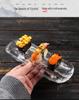 Sushi & Dessert Glass Plate - Rectangular INS Style for Home and Hotel Use