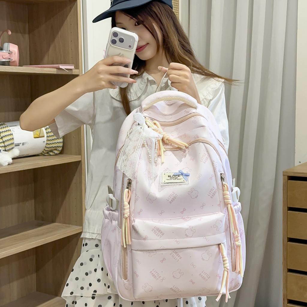 Schoolbag schoolbag for girls junior high school students 1011 new large-capacity high school students college students lightweight backpack wholesale