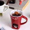Fondue Cup Chocolate Melting Pot Ceramic Portable Hot Pot Cup Kit For Seafood Dinner Appetizer Sauce Cheese Candy Caramel