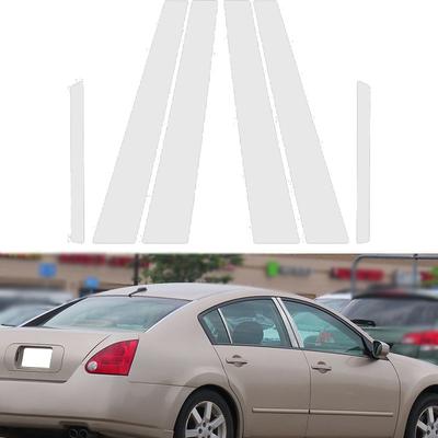 6 st Bildekoration Fönsterlist Stolpskydd Passar för Nissan Maxima A34 2004-2008 Fönster B C stolpar Stolpe