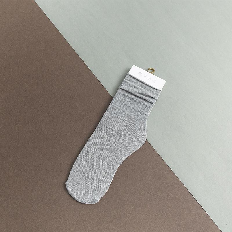 Hehe Socks - Solid Color Women's Socks - Versatile Socks - Rolled Edge - Mid-calf Length - No Heel - All-season Style - Spring, Autumn and Winter