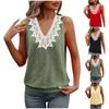 Women's Casual Breathable V-Neck Lace Sleeveless Top