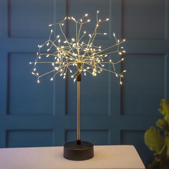 LED Starburst Table Lamp 120 Lights USB Fairy Lights Elegant Desk Lamp for Home Decor Wedding Centerpiece Lighting