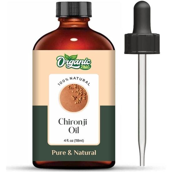 

Organic Zing Chironji (Buchanania Lanzan) Oil | Pure & Natural Essential Oil for Skincare, Hair Care, & Massage - 118ml/3.99fl oz