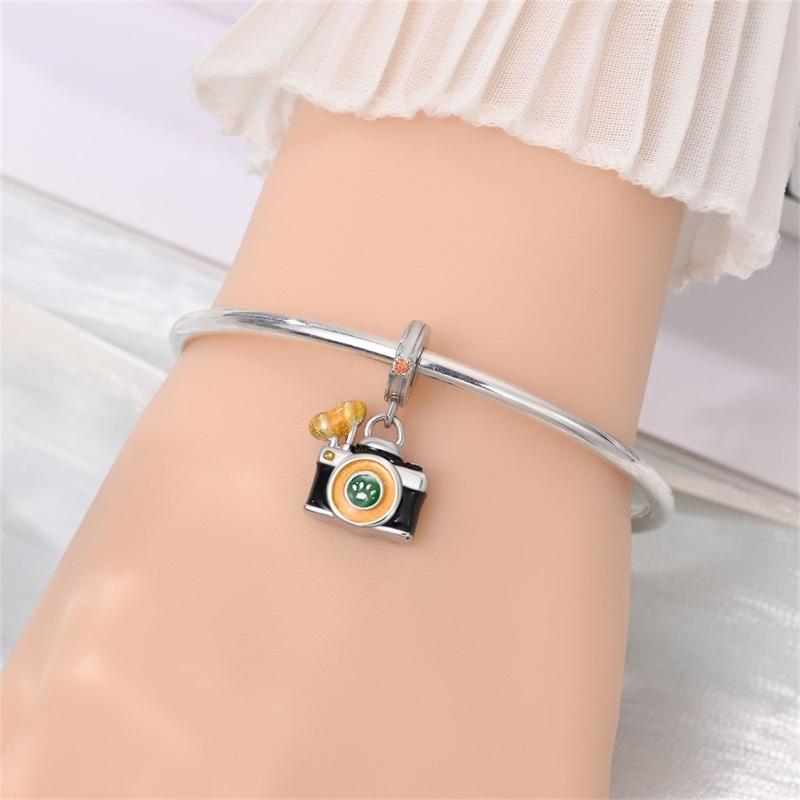 Fit Original Copper Charms Beads Adventurer Camera Pendant Charms For Women Fine Diy Birthday Jewelry Gifts