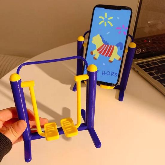 Mobile Phone Holder Multi-Angle Adjustable Stand for Phones 3D Printed Exercise Equipment Shape Creative Desktop Holder Fun Gift