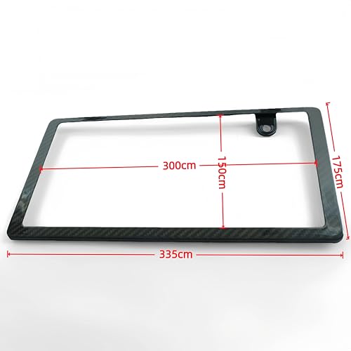 KICARYAJP Carbon Fiber License Plate Frame, Universal Exterior Custom Dress-Up Car Parts, Car Accessories, Exterior Carbon Fiber (Rear)