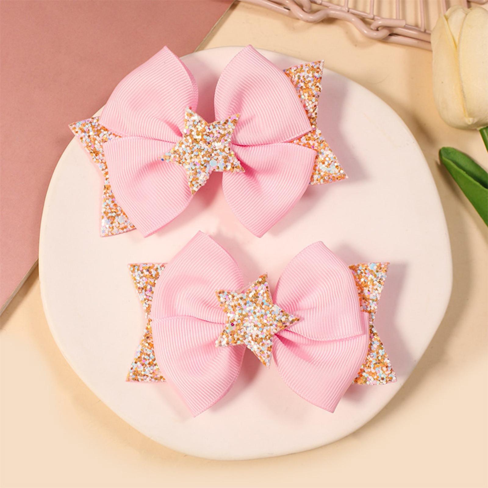 Children Hair Clips Bowknot Hairpin Hair Accessories for Girls Side Clip Hair Decoration Suitable for Autumn and Winter One Size