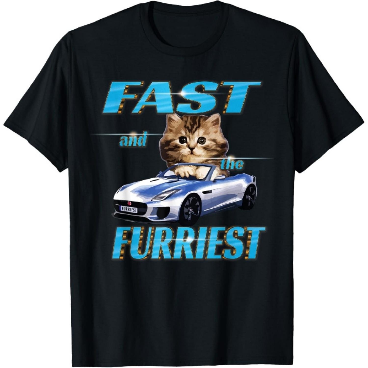 

Fast and the Furriest Cats in cars T-Shirt XXXXXL чорний