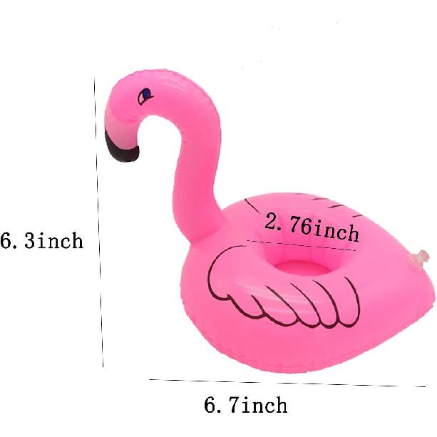 Inflatable Drink Holder, 20 Packs Flamingos Floats Inflatable Cup Floating Coasters for Summer Swimming Pool Party (20 Packs)