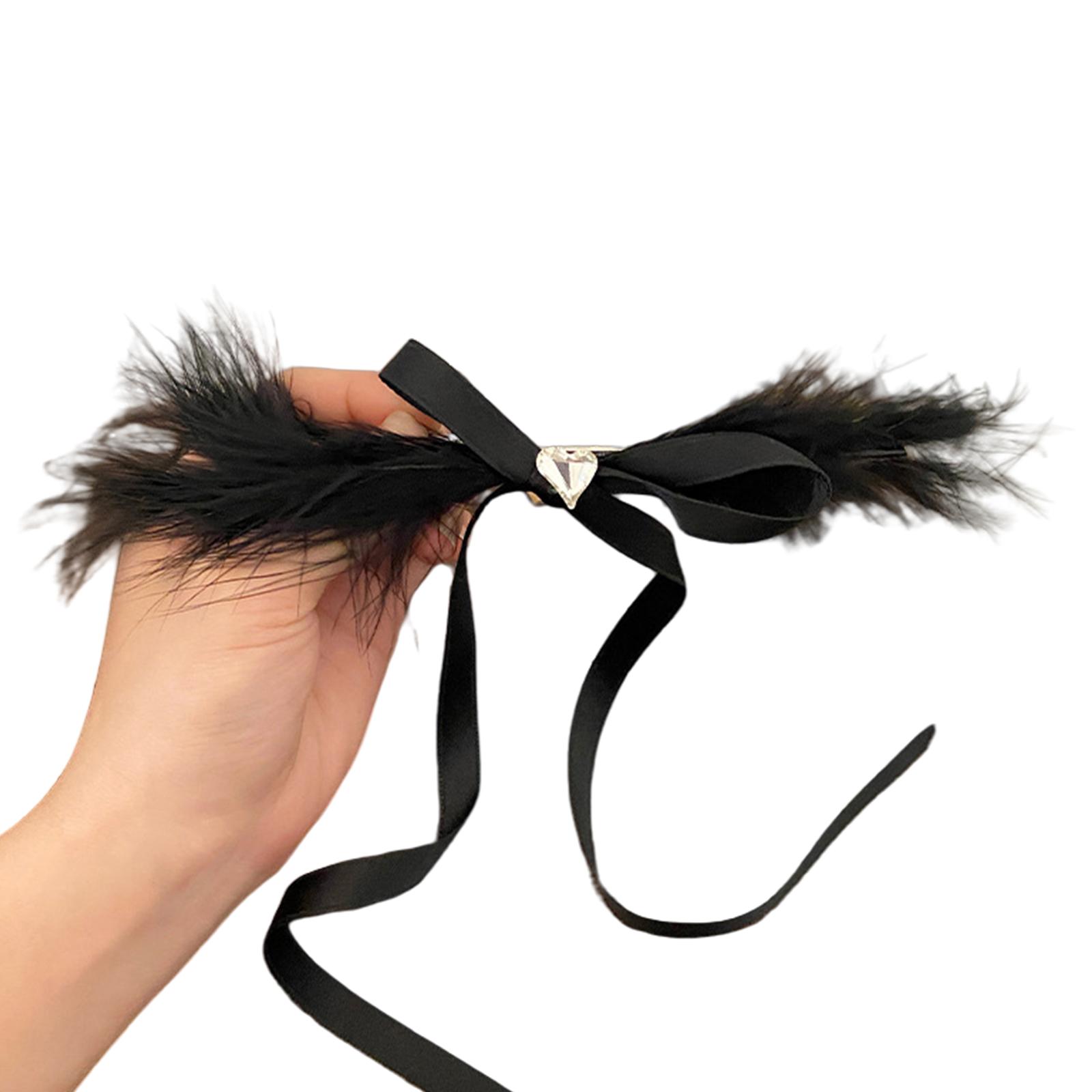 

Wing Heart Hair Clip Bows Balletcore Sweet Bows Flat Clip Balletcore Hairpin Bows Elegant Hair Clip for Bunches чорний