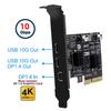 Xiwai PCI Express X4 & Mini DisplayPort 1.4 Input To Dual Type-C USB 3.1 & 4K 60Hz Output Desktop Graphics Expansion Card Adapter ASM3142
