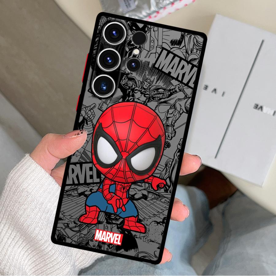 Cartoon Marvel Spiderman Groot Funda Phone Cover Case for Samsung Galaxy S26 S21 S22 S20 S23 FE S24 Plus S25 Ultra Note 20 10+