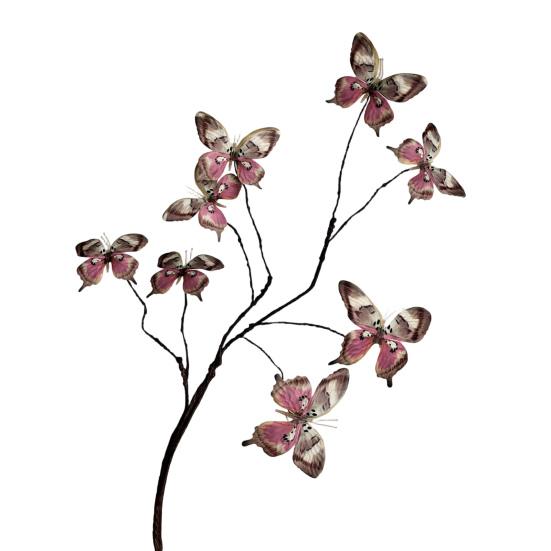 Butterfly Flower Branches Decor Handcrafted Silk Flower Arrangement