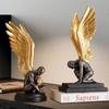 F26C Angel Figurine for Creative Angel Wing Statue for Collectible Home Office Ornament Tabletop Decoration Indoor Outdoor Resin