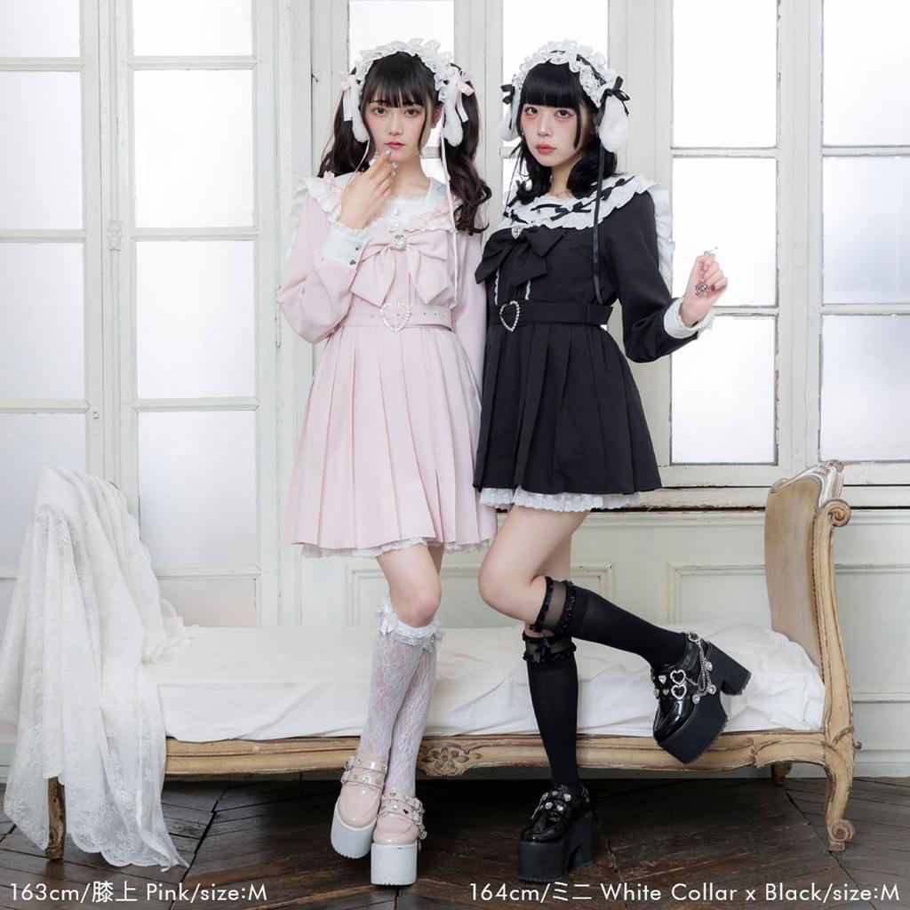 Yumetenbo Sailor Bijou Lace Frill Dress, Women's Long Sleeve, Mass-Produced Style, Lolita Style, Sizes M, L, LL, 3L