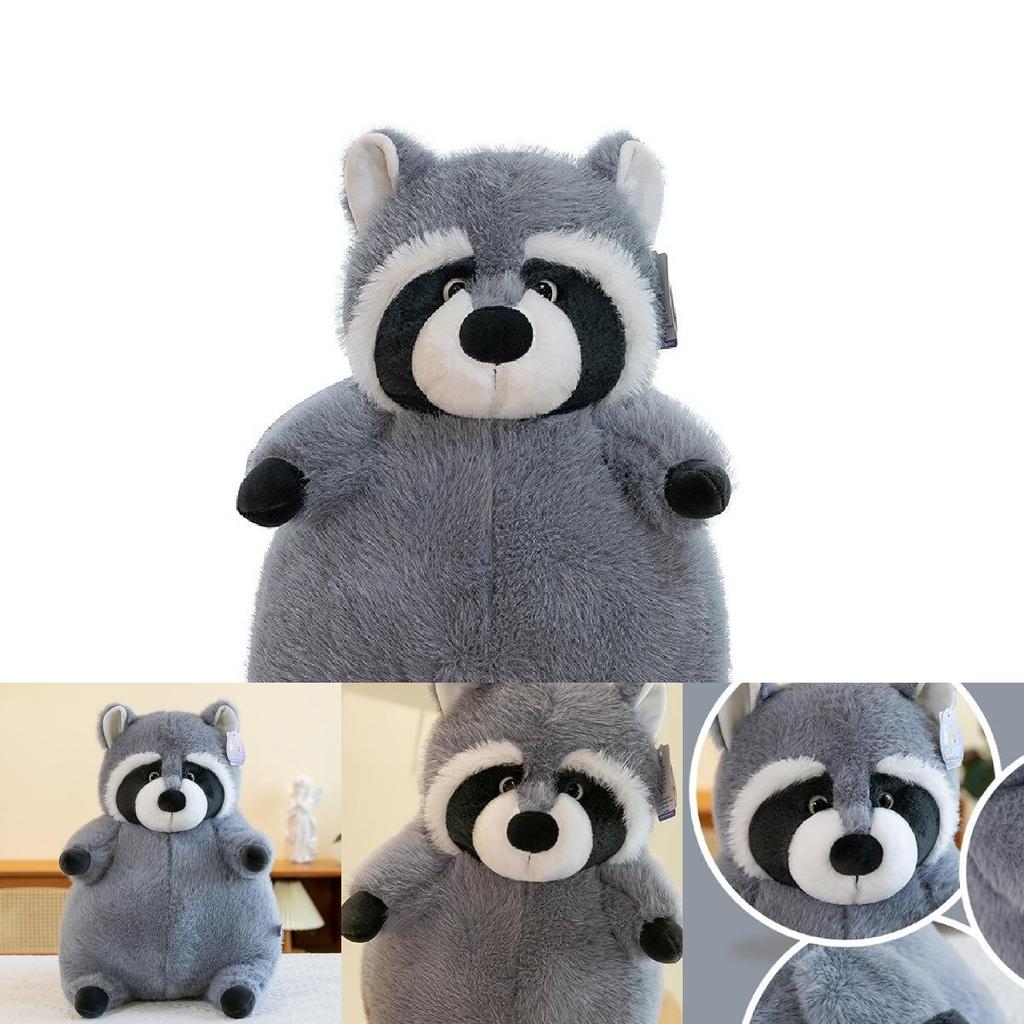Adorable Plush Raccoon Toy Soft Comforting Cuddly Pillow For Kids With Custom Design
