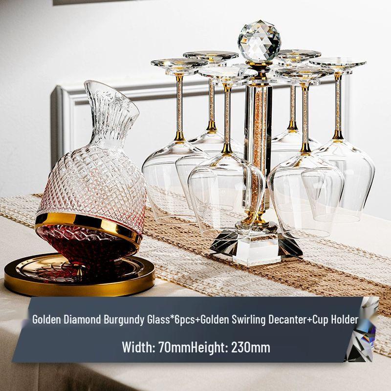 Luxury Crystal Wine Decanter & Goblet Set
