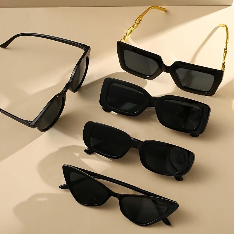 5-Pack Cat Eye Sunglasses for Women, PC Lens, Anti-Reflective, Trendy Party & Street Style, Ideal Gift