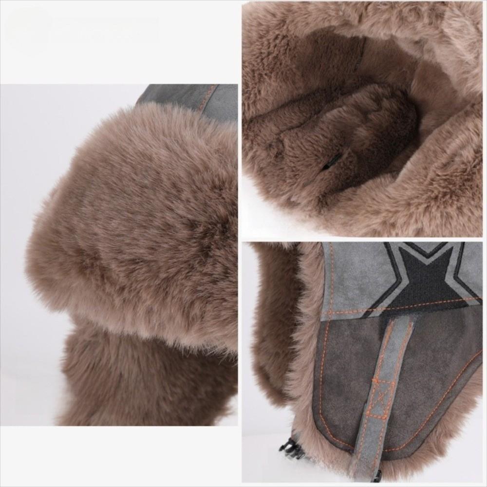 Cozy Thickened Lei Feng Hat Warm Soft Ear Protection Hat Windproof Ushanka Hat Winter Travel Casual Wear