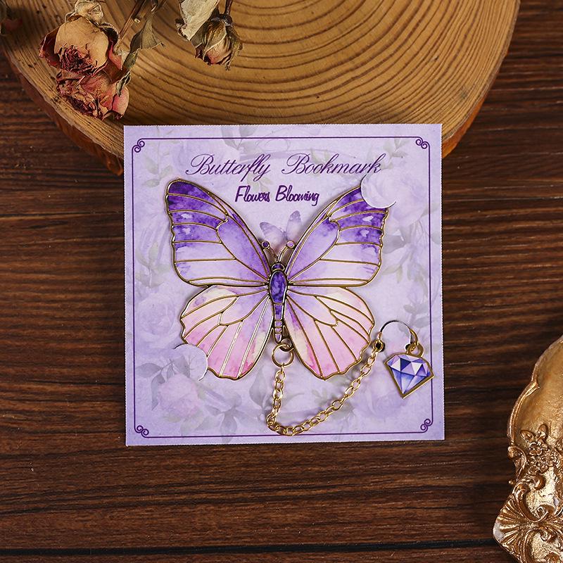 Exquisite Retro Butterfly Metal Bookmark - Elegant Literary Page Clip, Perfect Graduation Gift for Students