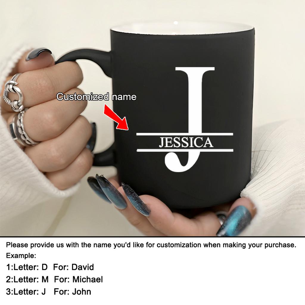 11oz Personalizowany Kubek do Mleka z Czarnym Napisem Dla Kawiarni, Ceramiczny Kubek do Kawy, Kubek do Picia, Filiżanka do Herbaty, Prezenty Świąteczne