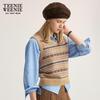 Teenie Weenie Women's Fair Isle V-Neck Knit Vest