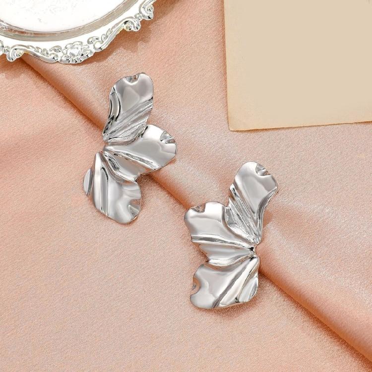 Modern Sturdyt Alloy Earrings With Artistics Petal Designs Portable for Enhancing Any Outfits In Your Wardrobe