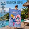 Personalisierbares Freundschafts-Taufpaten-Strandtuch Mikrofaser-Strandtuch, Leicht und Schnelltrocknend, für Sommerreisen, Schwimmbad-Geschenk