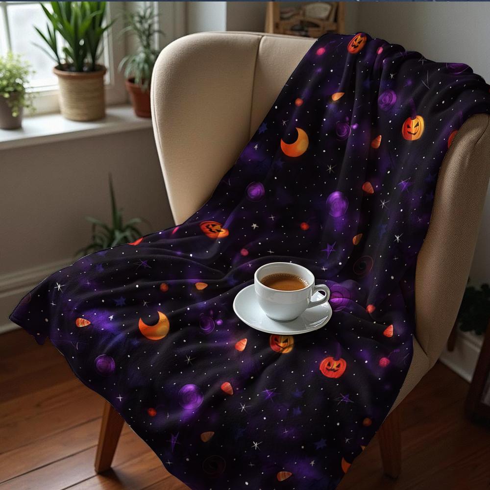 Dunkles Skizzen-Geister-Cartoon-Anime-Druck Flanelldecke Weiche Warme Überwurfdecke für Kinderzimmer Sofa Weihnachten Büro Auto