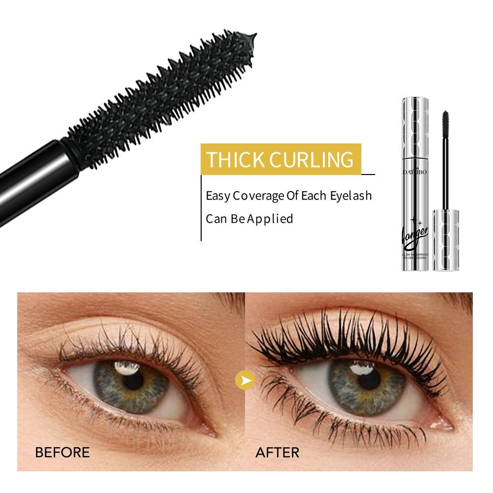 Longer Spray Silver Mascara Waterproof Sweat Resistant Thick Extended Warm Water Makeup Remover No Smudging No Clumping Mascara Beauty