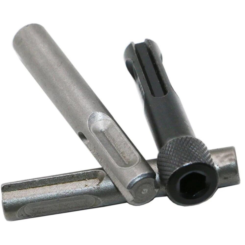 3PC Two Pits Two Slots SDS Internal Hexagonal Extension Sleeve Electric Hammer Impact Drill Bit Conversion Joint Tool Set