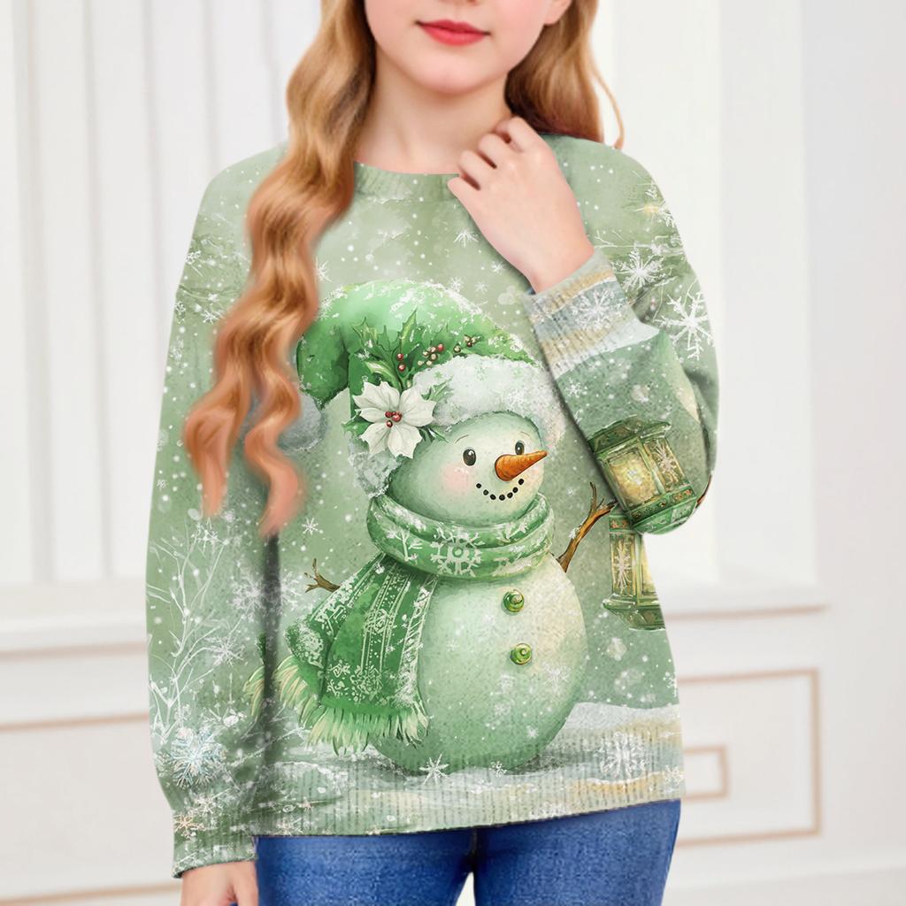 Christmas Day Sweatshirts For Children Boys And Girls Knit Sweater Cute Shirt Fall Crewneck Pullover Tops