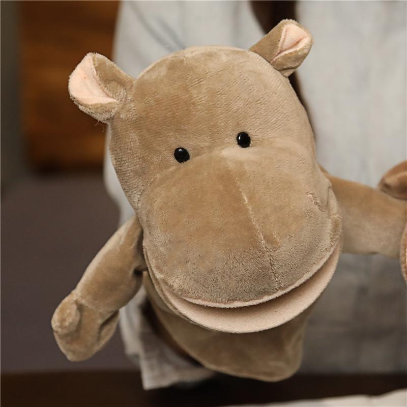 Hand Puppet Toy Animal Gloves with Movable Mouth Plush Monkey Pink Pig Ventriloquism To Appease Hand Puppet Children Parent-child Early Education
