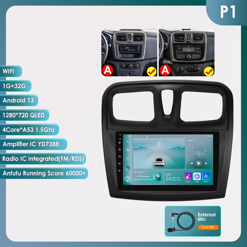 OSSURET Carplay 4G Android 13 автомобильное радио для Renault Logan 2 2014 - 2019 Sandero 2 мультимедийный видеоплеер GPS 2din Автомагнитола 7862 интеллектуальный экран