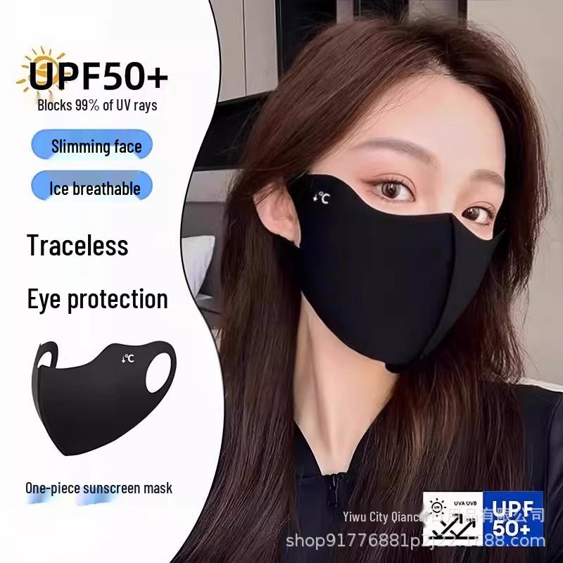 Women s Seamless UV Protection Face Mask, Stylish Sunshade, Eye Corner Protection, 3D Design, Thin, Breathable, and Cool for Summer Peach Pink [5.0 Ice Feeling Anti-UV] UFP50+