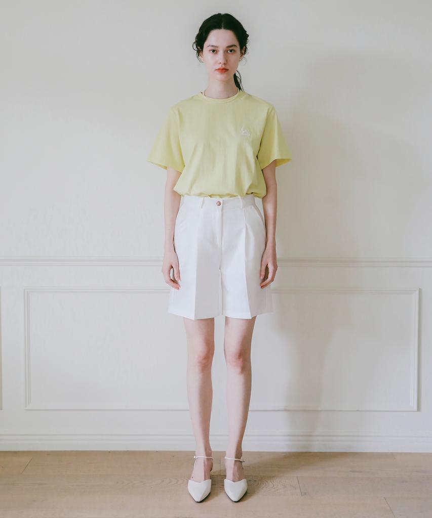 LOSSYROW Signature Logo Half-Sleeve T-Shirt Lime