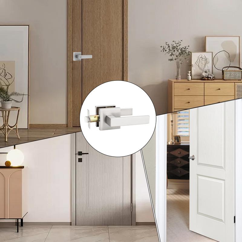 Matte Black Door Handle Door Locks Door Levers For Passage Heavy Duty Door Locks Reversible Flat Levers Privacy Door Levers
