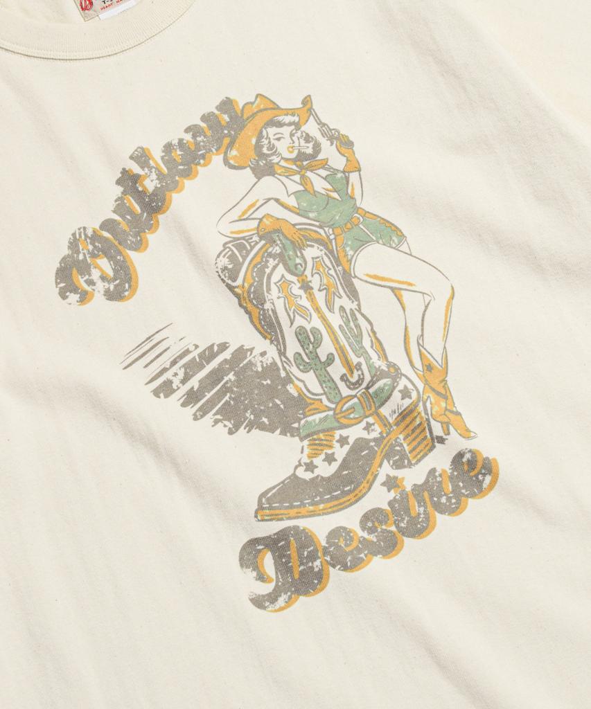 Beulonseun Western Boot Loopwheeled Graphic Tee Apricot