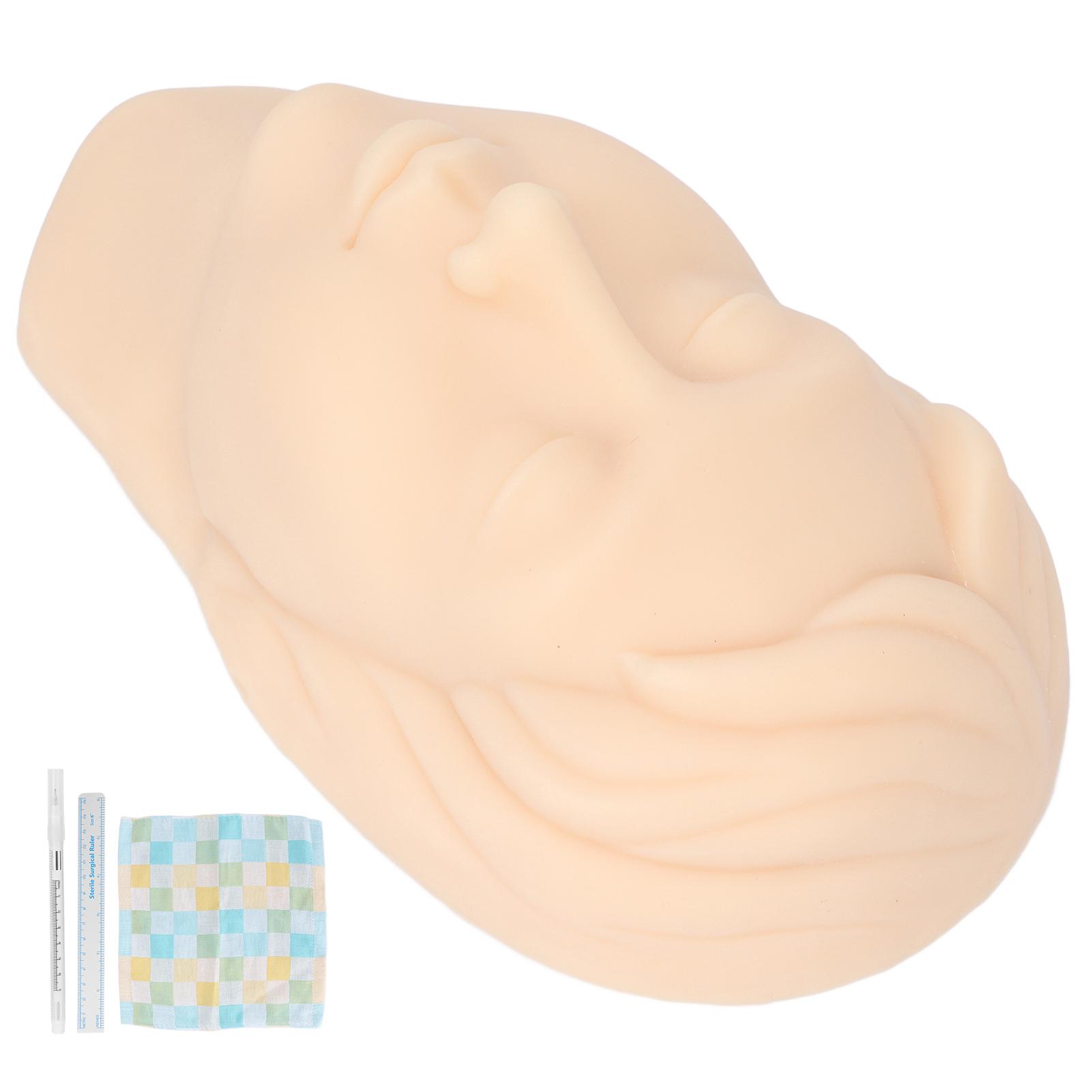 

Силиконовая модель головы, имитация, мягкий многоразовый силиконовый манекен с линейкой для татуировки бровей