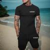 Sommer Mode Lässig Outdoor Sport Set Herren Atmungsaktives T-Shirt Shorts Lässige Mode Zweiteilig DIY Logo Anpassen