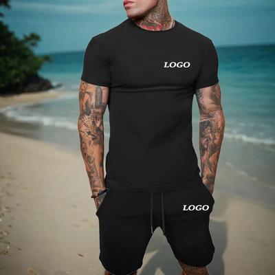 Letní Móda Ležérní Venkovní Sportovní Set Pánské Prodyšné Tričko Šortky Ležérní Móda Dvoudílný DIY Přizpůsobte Si Své Logo