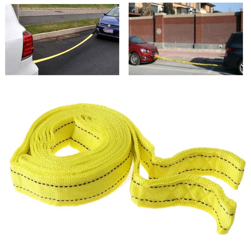 Auto Vehicle Vehicle Boat Reflective Tow Rope Emergency Steel Cable Towing Strap Hauling Pulling Line with Hook 5 Ton 4m