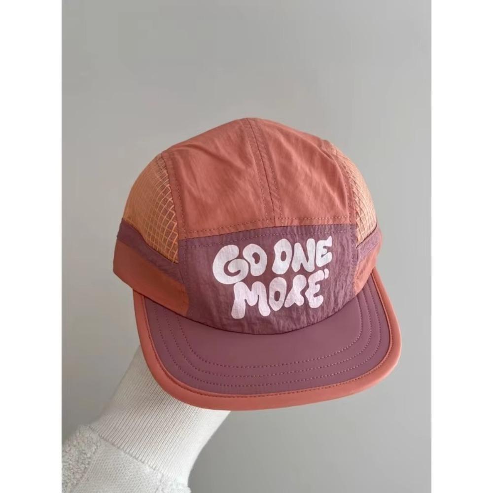 Drawstring Design Short Brim Baseball Cap Letter Printing Sun Visor Cap Quick-drying Hat Unisex