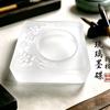 Elegant Glass Ink Dish Tray Multifunctional Chinese Calligraphy Brush Rest Paperweight