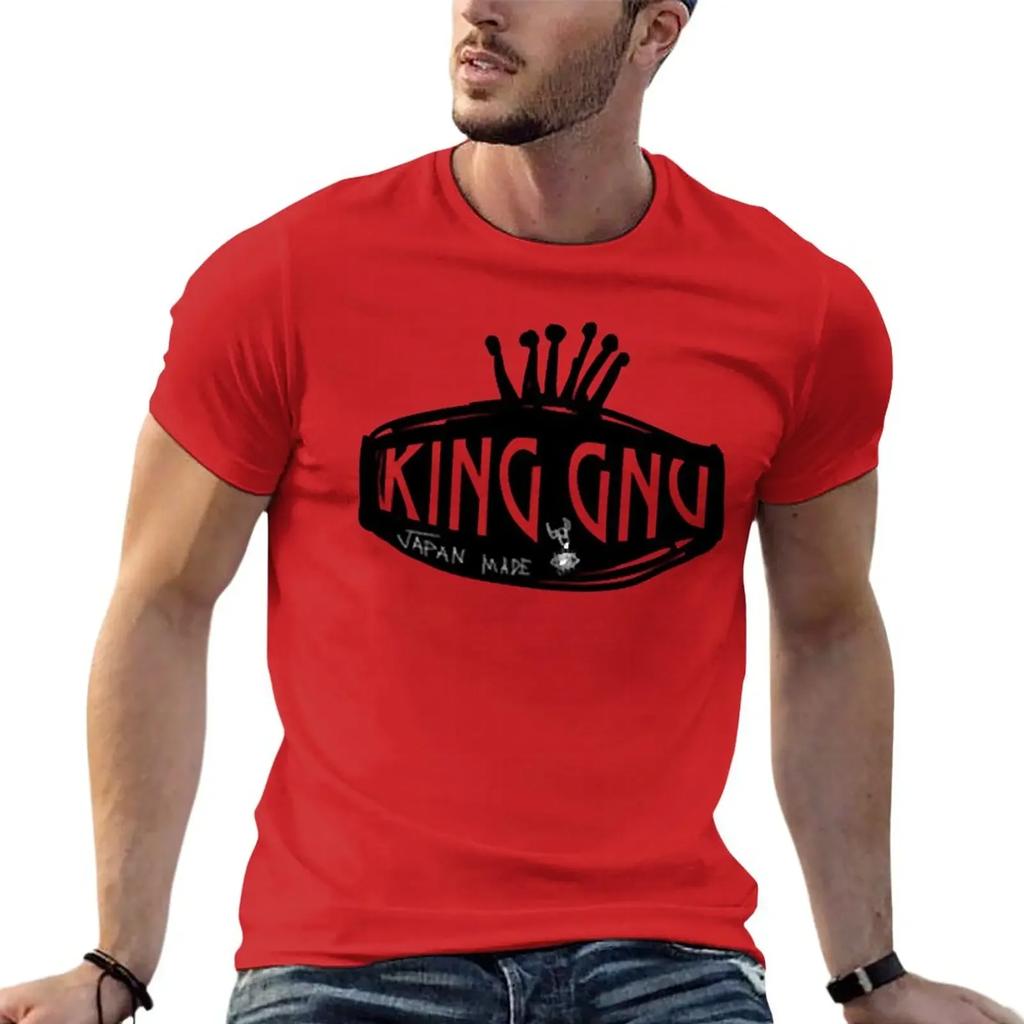 Футболка King Gnu с принтом животного для мальчиков, графические футболки, тяжелые футболки для