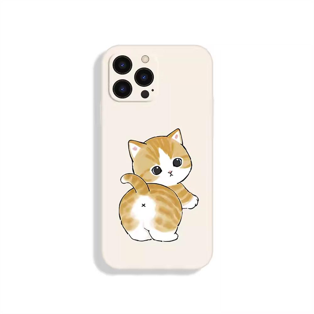 Cartoon Animal Cat Couple Paired Phone Case for IPhone 16 15 14 13 12 11 Pro MAX Mini SE XS X 7 8Plus Soft Silicone Cover Fundas