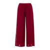 Women's Modern Ethnic Jazz Mesh Wide-Leg Dance Pants with Flowy Slits